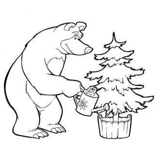 Раскраски Ёлка Ёлка — раскраска 11