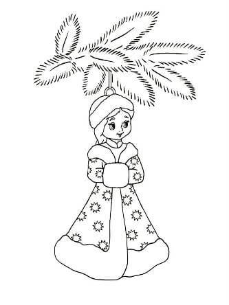 Ёлочные игрушки – раскраска 13