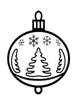 Ёлочные игрушки – раскраска 17