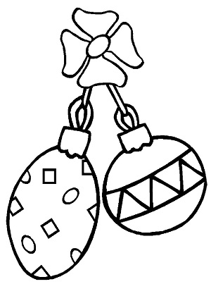 Ёлочные игрушки – раскраска 28