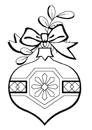 Ёлочные игрушки – раскраска 31