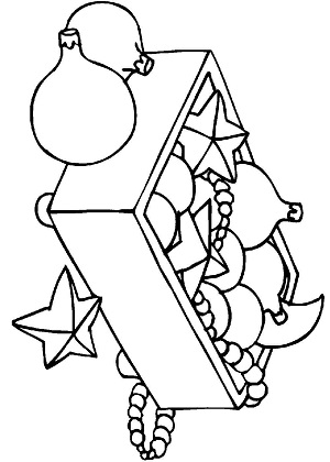 Ёлочные игрушки – раскраска 35