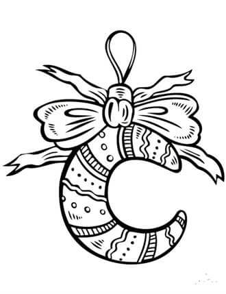 Ёлочные игрушки – раскраска 6