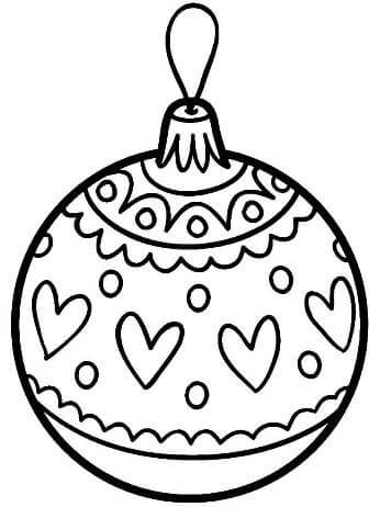 Ёлочные игрушки – раскраска 7