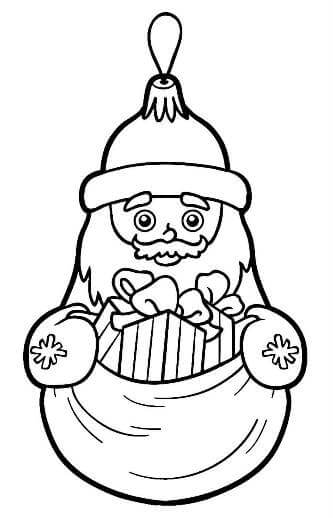 Ёлочные игрушки – раскраска 8