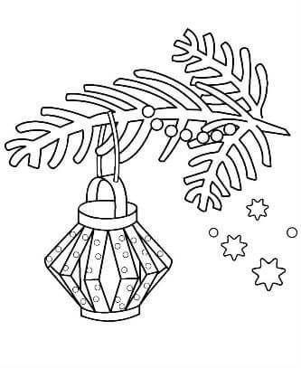 Ёлочные игрушки – раскраска 9