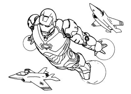 Железный человек раскраска 1