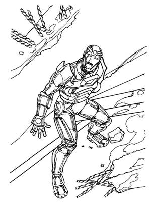 Железный человек раскраска 10