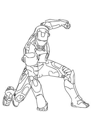 Железный человек раскраска 11