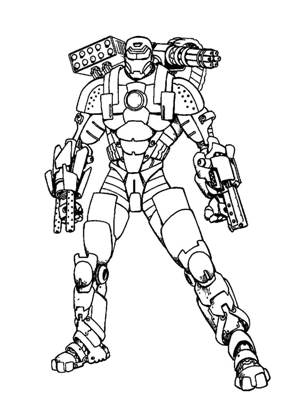 Железный человек раскраска 12