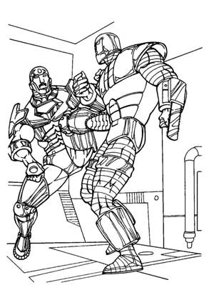 Железный человек раскраска 13