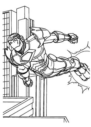 Железный человек раскраска 14