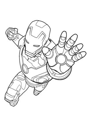 Железный человек раскраска 15