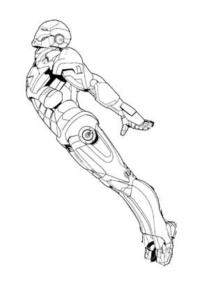Железный человек раскраска 17