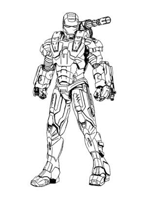 Железный человек раскраска 19