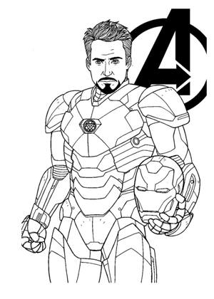 Железный человек раскраска 2