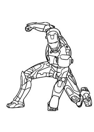 Железный человек раскраска 20