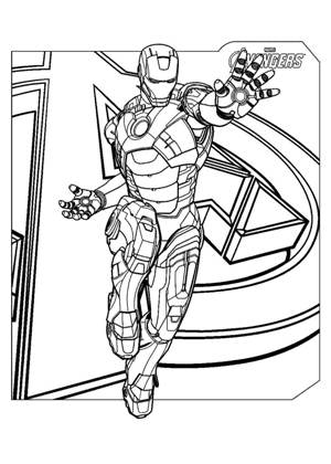 Железный человек раскраска 3
