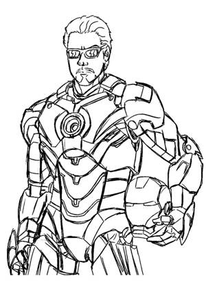 Железный человек раскраска 4