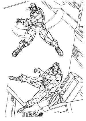 Железный человек раскраска 7