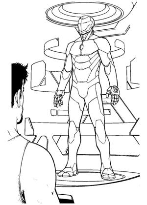 Железный человек раскраска 8