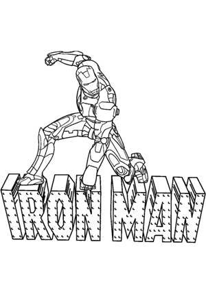 Железный человек раскраска 9