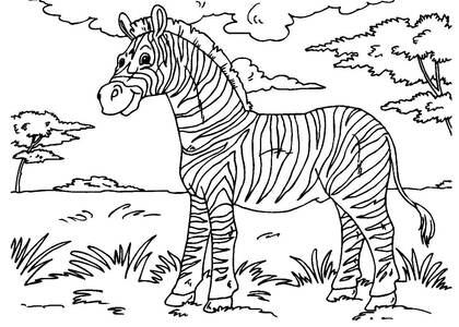 животные Африки – раскраска 13