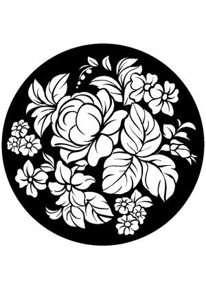 Раскраски Жостовская роспись Жостовская роспись — раскраска 18