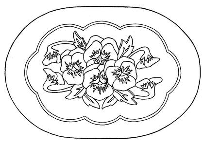 Раскраски Жостовская роспись Жостовская роспись — раскраска 21