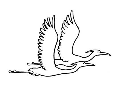 Раскраски Журавли Журавли — раскраска 15