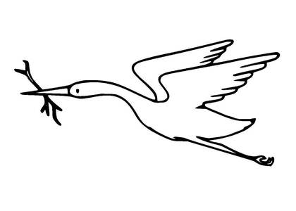 Раскраски Журавли Журавли — раскраска 8