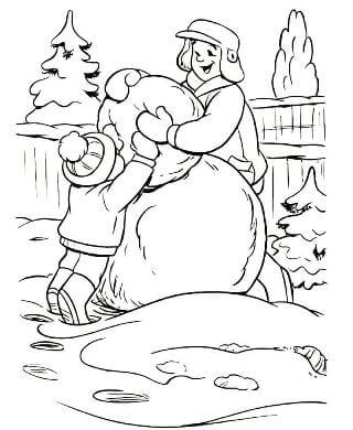 Раскраски Зима Зима