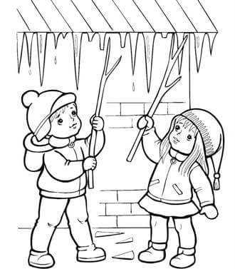 Раскраски Зима Зима