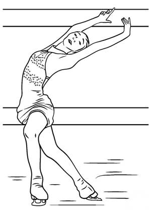 Зимний спорт раскраска 1