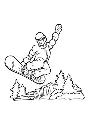 Зимний спорт раскраска 17