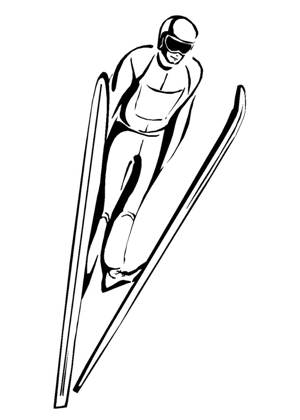 Зимний спорт раскраска 21