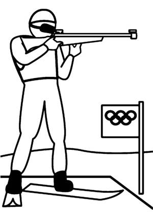 Зимний спорт раскраска 22