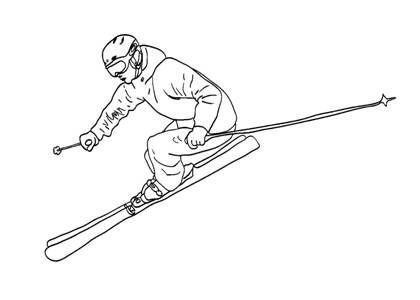 Зимний спорт раскраска 3