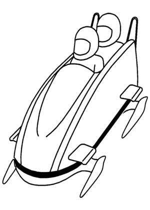 Зимний спорт раскраска 7