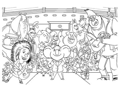 Зверопой раскраска 1