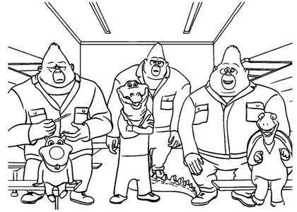 Зверопой раскраска 3