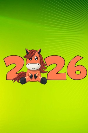 Раскраски на Новый год лошади 2026 Новый год лошади 2026